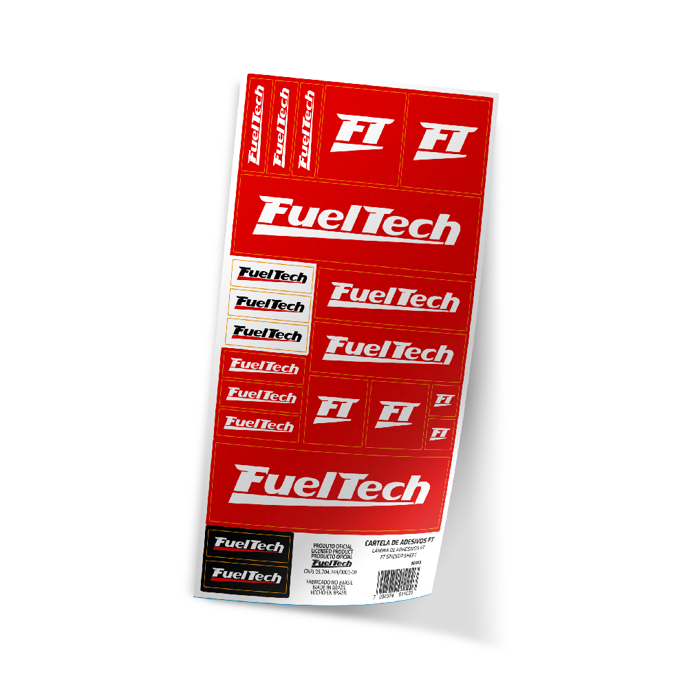 Cartela de Adesivos FT