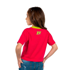 Camiseta Infantil Cropped Rosa