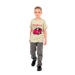 Camiseta Infantil Carro Rosa