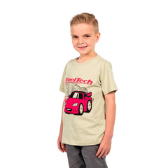 Camiseta Infantil Carro Rosa