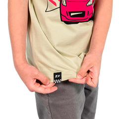 Camiseta Infantil Carro Rosa