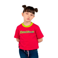 Camiseta Infantil Cropped Rosa